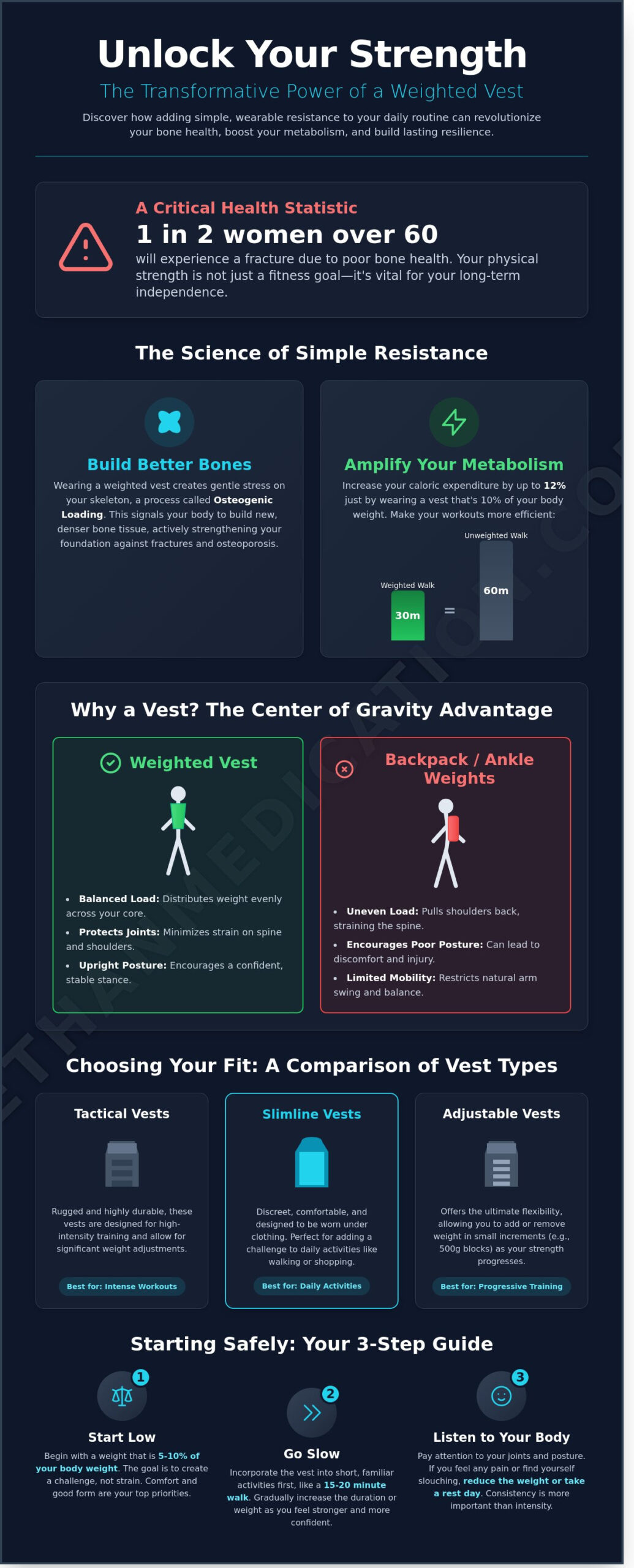 Weighted Vests: A Guide to Building Strength, Bone Density, and Resilience